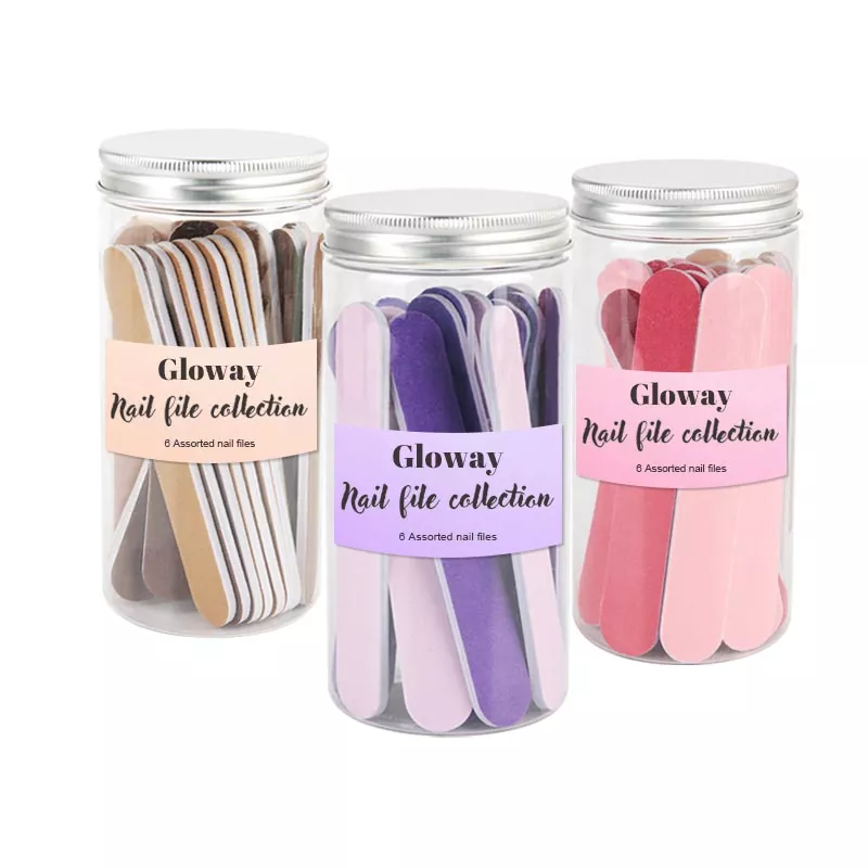 병 20pcs 컬러 네일 파일 세트